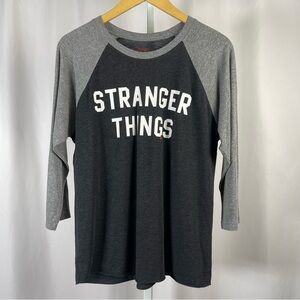 Stranger Things Netflix Women's Medium Raglan Long Sleeve Tee Shirt Graphic
